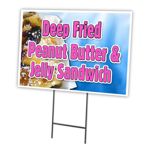 Deep Fried Peanut B&J Yard Sign & Stake outdoor plastic coroplast window