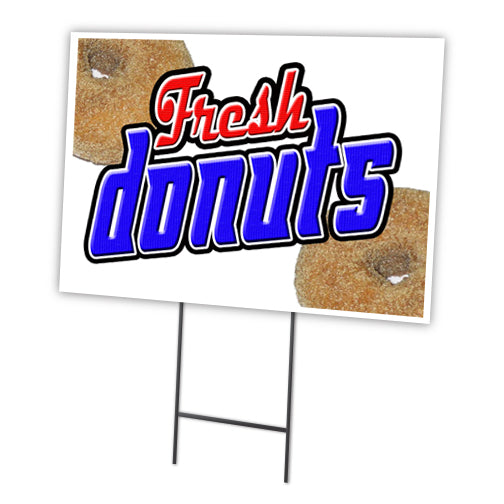 Donuts Yard Sign & Stake outdoor plastic coroplast window