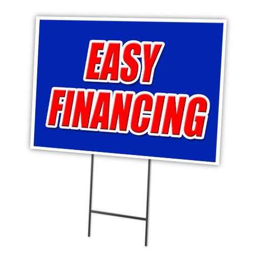 Easy Financing Yard Sign & Stake outdoor plastic coroplast window