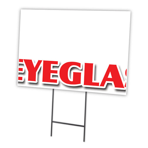 Eyeglass Repair Yard Sign & Stake outdoor plastic coroplast window - Picture 1 of 8