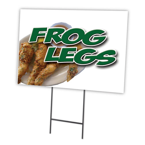 Frog Legs Yard Sign & Stake outdoor plastic coroplast window