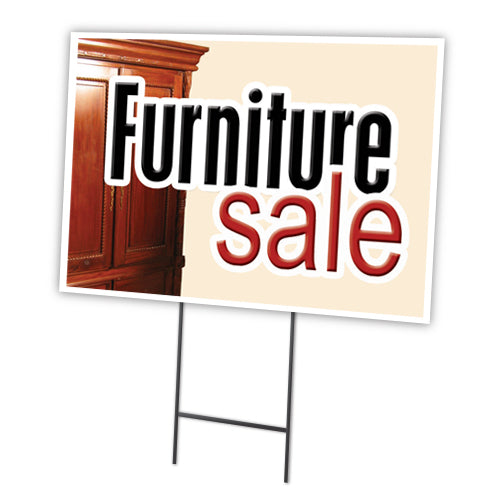 Furniture Sale Yard Sign & Stake outdoor plastic coroplast window