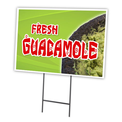 Guacamole Yard Sign & Stake outdoor plastic coroplast window