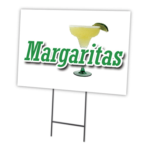 Margaritas Yard Sign & Stake outdoor plastic coroplast window