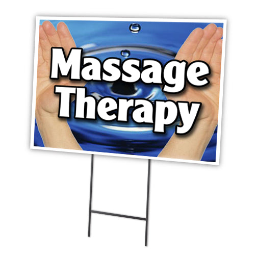 Massage Therapy Yard Sign & Stake outdoor plastic coroplast window