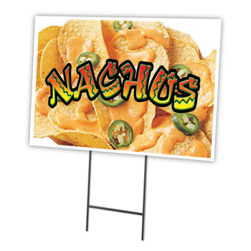 Nachos1 Yard Sign & Stake outdoor plastic coroplast window