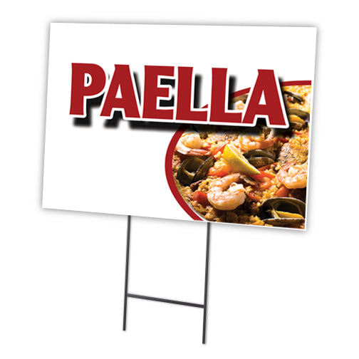 Paella Yard Sign & Stake outdoor plastic coroplast window