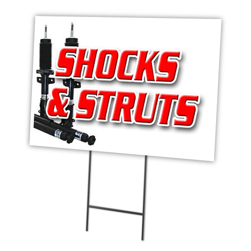 Shocks&Struts Yard Sign & Stake outdoor plastic coroplast window