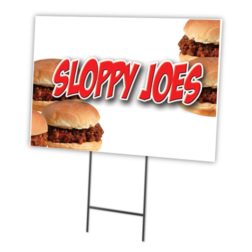 Sloppy Joes Yard Sign & Stake outdoor plastic coroplast window