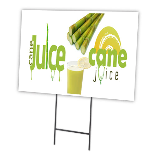Sugar Cane Juice Yard Sign & Stake outdoor plastic coroplast window