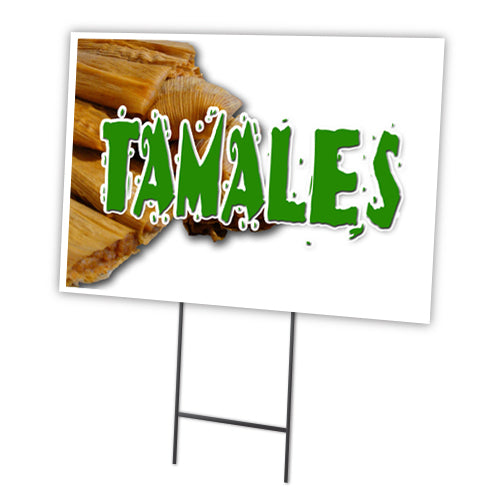 Tamales Yard Sign & Stake outdoor plastic coroplast window