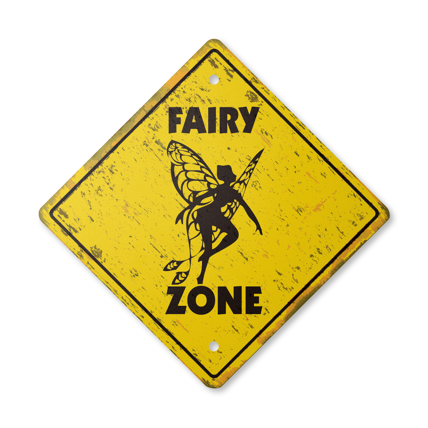Fairy Vintage Crossing Sign Xing Plastic Rustic fairies magic