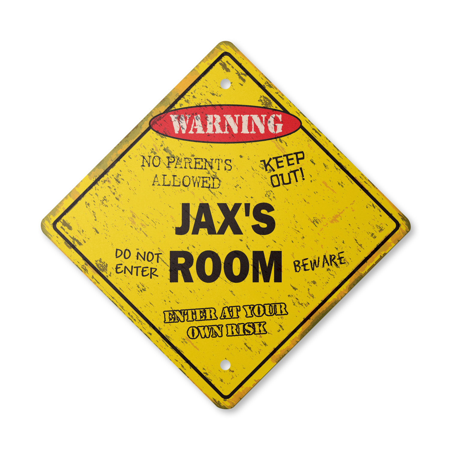 Jaxs Room Plastic Sign Vintage Crossing Xing kids bedroom door