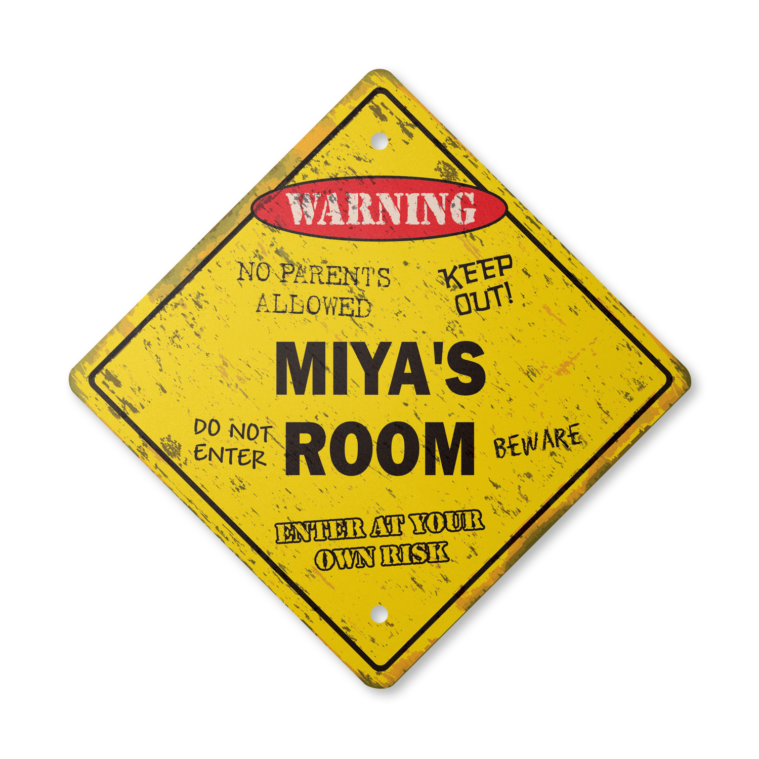 Miya's Room Vintage Crossing Sign Xing Plastic Rustic kids bedroom