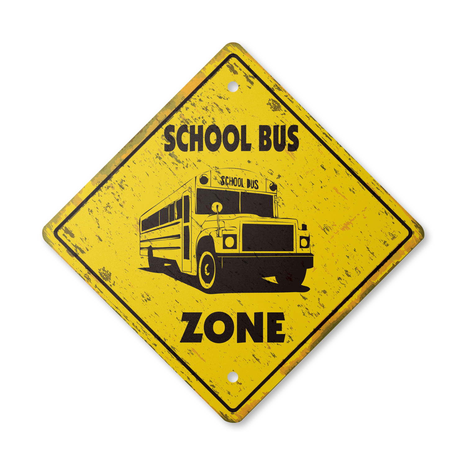 USA ストリート看板　SCHOOL BUS School Bus Vintage Crossing Sign Xing Plastic Rustic driver