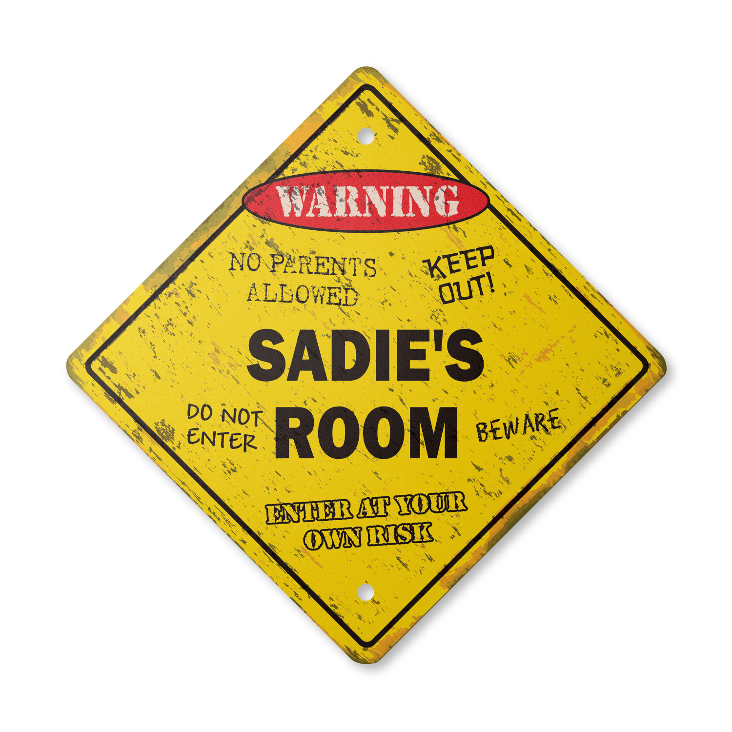 Sadie's Room Vintage Crossing Sign Xing Plastic Rustic kids
