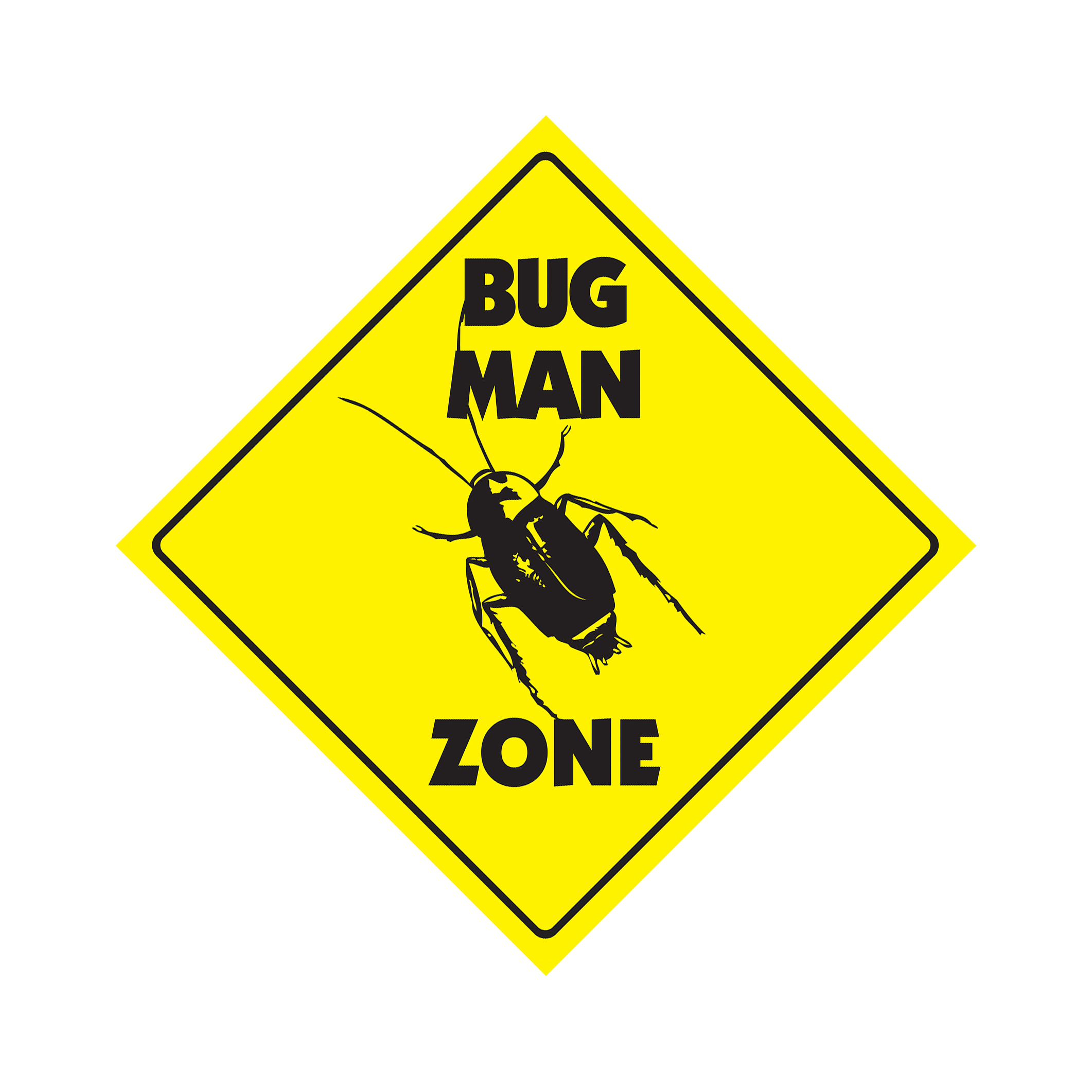 Bug Man Crossing Plastikschild Aufkleber Zone Xing Pestizid Kakerlaken Falle Köder töten T - Bild 1 von 8